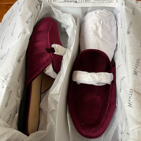 NWT Slip On Wanted Frankie Women's Burgundy Mule Flats Loafers All Sizes - Picture 8 of 9